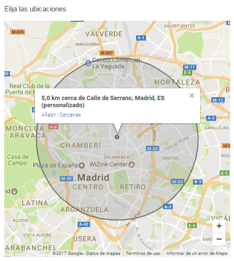 Google Adwords - Mapa